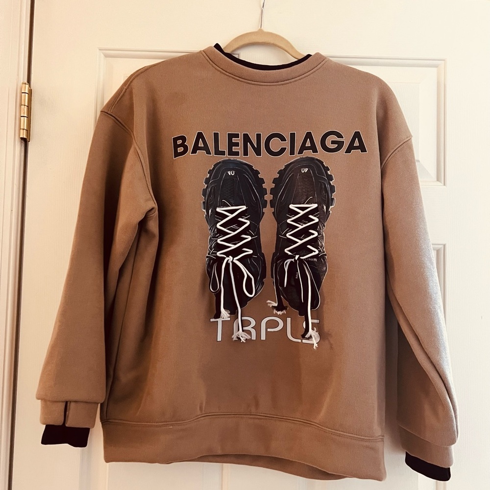 Trendy unique Balencia inspired sweatshirt!